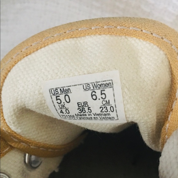 VANS Classic sneakers Yellow Women Size 6.5 Men Size 5.0 - Picture 7 of 7